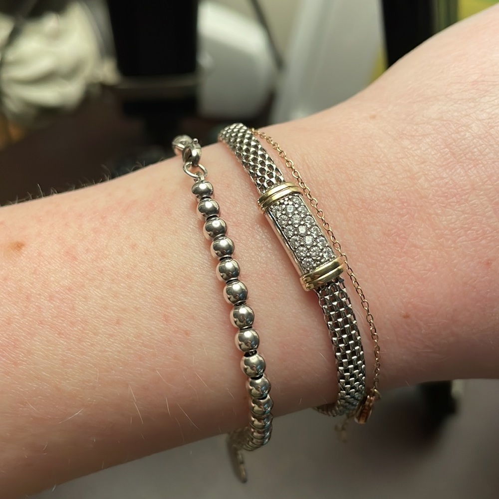 [Dyadema] sterling & gold mesh bracelet